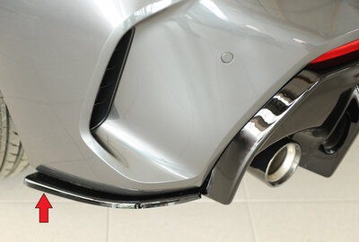 Rieger Tuning achterbumper aanzetstuk lateraal, links BMW 1-serie F40