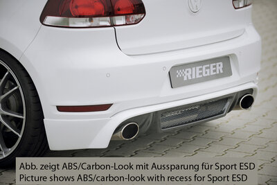 Rieger Tuning achterbumper verlenging VW Golf 6