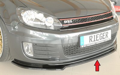 Rieger Tuning voorsplitter alleen voor GTI/GTD VW Golf 6