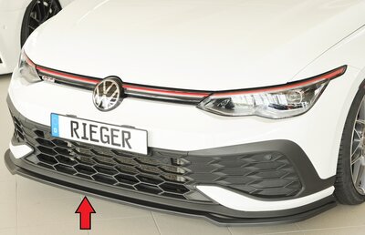 Rieger Tuning voorsplitter alleen voor GTI Clubsport VW Golf 8