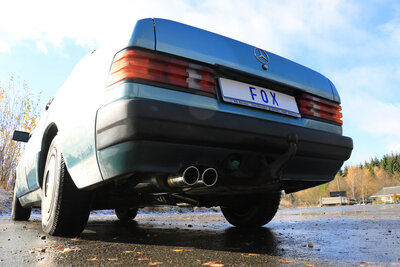 Fox Sportuitlaat Mercedes 190 W201 achterdemper en voordemper - 2x76 Type 16