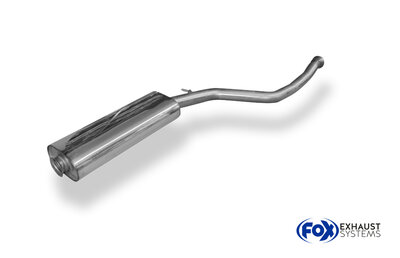 Fox Sportuitlaat Peugeot 206 S16/ 206cc S16 voordemper met tulpvormige aansluiting op de katalysator