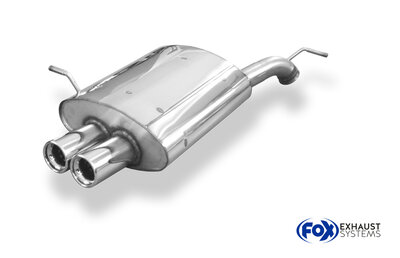 Fox Sportuitlaat Peugeot 407 - 2.2l 16V Achterdemper - 2x80 Type 13