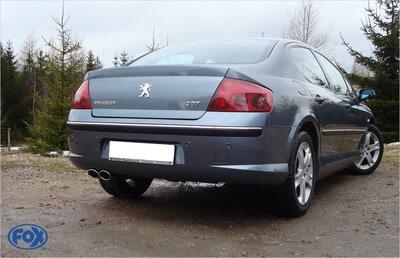 Fox Sportuitlaat Peugeot 407 - 2.0l 16V Achterdemper - 2x106x71 Type 33