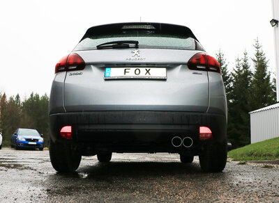 Fox Sportuitlaat Peugeot 2008 achterdemper - 2x80 type 25