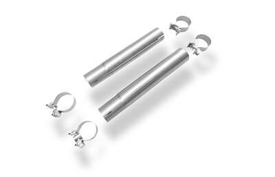 Fox Sportuitlaat Audi 100/A6 Type C4 quattro adapter voor montage op de originele katalysatoren 55.5/60.5 inclusief klemmen (355/390 mm lang)