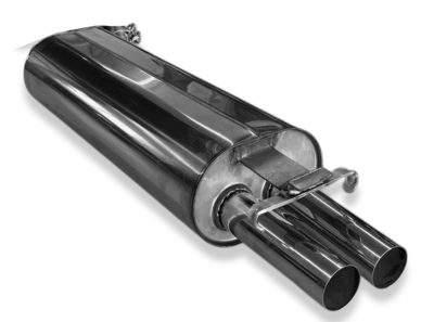 Fox Sportuitlaat Mercedes W123/S123 - 6-cilinder achterdemper - 2x55 type 10