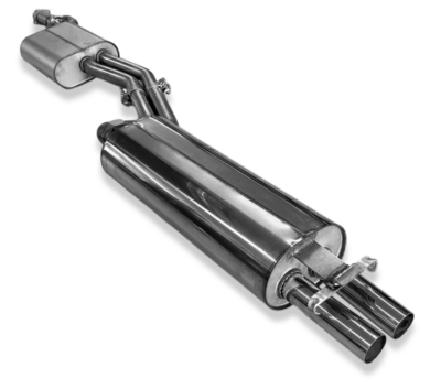 Fox Sportuitlaat Mercedes W123/S123 - 4-cilinder halfsysteem vanaf de katalysator, bestaande uit achter- en voordemper - 2x55 Type 10