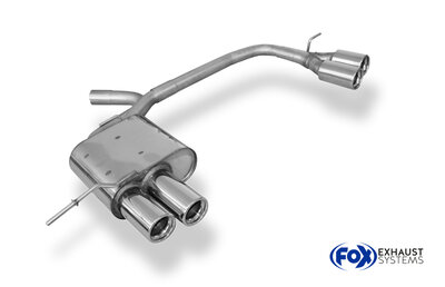 Fox Sportuitlaat BMW E87 118d 120d Achterdemper Rechts/Links Uitlaat - 2x76 Type 13 Rechts/Links