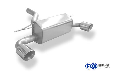 Fox Sportuitlaat BMW F20/F21 - M135i Achterdemper dwarsuitgang rechts/links - 1x100 Type 25 rechts/links