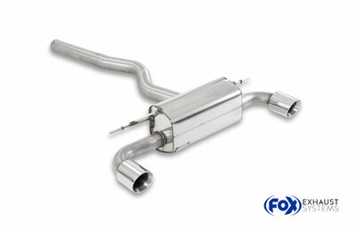 Fox Sportuitlaat BMW F20/21 - 118i met OPF-achterdemper, dwarsuitgang rechts/links - 1x100 type 25 rechts/links