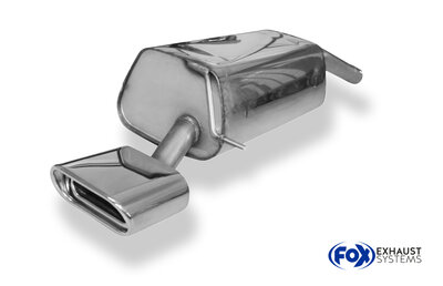 Fox Sportuitlaat Mazda 2 DY achterdemper - 150x70 Type 53