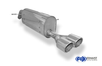 Fox Sportuitlaat Peugeot 207 RC enkelzijdige achterdemper - 2x100 Type 16