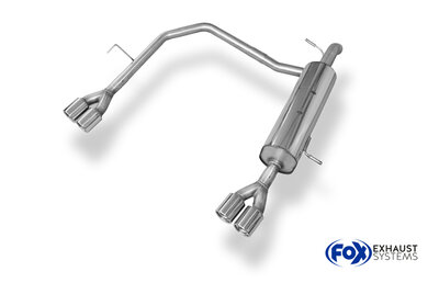 Fox Sportuitlaat Peugeot 208 GTI achterdemper, rechter/linker uitlaat - 2x76 Type 13 rechts/links