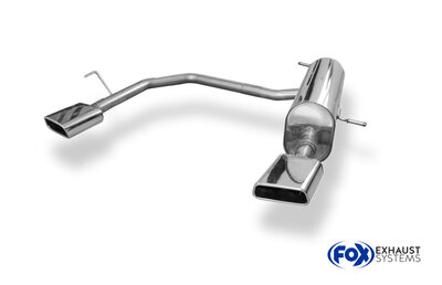 Fox Sportuitlaat Peugeot 208 GTI achterdemper, rechter/linker uitlaat - 145x65 type 59 rechts/links