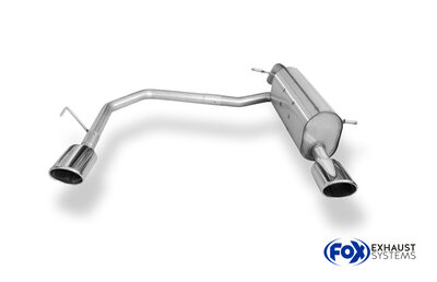 Fox Sportuitlaat Peugeot 207/ 207 SW/ 208 Achterdemper, rechter/linker uitlaat - 115x85 Type 32 rechts/links