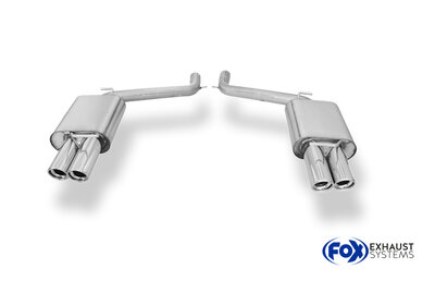 Fox Sportuitlaat Chrysler 300C 3.5L Achterdemper Rechts/Links Dubbele Pijp - 2x80 Type 17 Rechts/Links