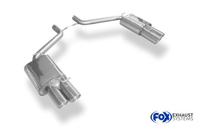 Fox Sportuitlaat Chrysler 300C 3.5L Achterdemper Rechts/Links Dubbele Pijp - 2x100 Type 17 Rechts/Links