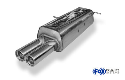 Fox Sportuitlaat Peugeot 307 achterdemper - 2x76 Type 13