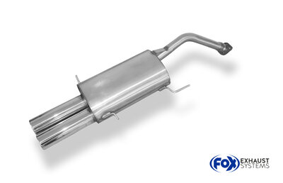 Fox Sportuitlaat Mazda 323 IV Type BG Sedan Achterdemper met flens - 2x80 Type 13