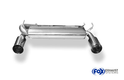 Fox Sportuitlaat Nissan 350Z achterdemper, dwarsuitlaat &Oslash;70mm rechts/links - 1x114 type 10 rechts/links