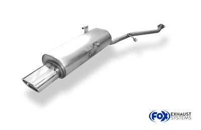 Fox Sportuitlaat BMW E30 316i/318i vanaf 9/87 Half uitlaatsysteem vanaf katalysator met 2-gats flens - 135x80 Type 53