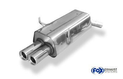 Fox Sportuitlaat BMW E36 316/ 318/ 320/ 323/ 325/ 328 Achterdemper - 2x76 Type 13