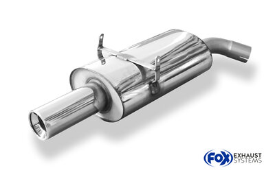 Fox Sportuitlaat BMW E36 318is achterdemper &Oslash;63,5 - 1x90 type 13