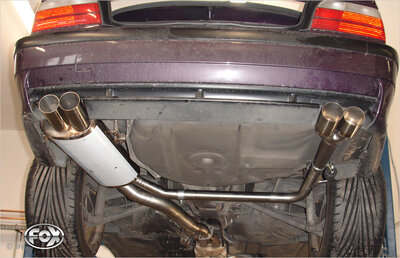 Fox Sportuitlaat BMW E36 M3 half uitlaatsysteem rechts/links vanaf de katalysator - 2x76 Type 10 rechts/links