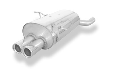 Fox Sportuitlaat BMW E46 320/323/328 enkelvoudige uitlaatdemper op originele MSD - 2x76 Type 13