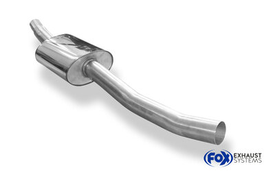 Fox Sportuitlaat BMW E46 316Ti/ 318 Ti enkelvoudige voordemper
