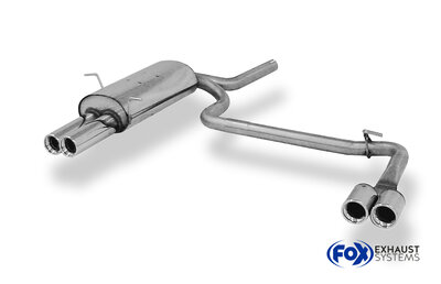 Fox Sportuitlaat BMW E46 316/318 Achterdemper, rechter/linker uitlaat - 2x76 Type 13 rechts/links