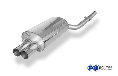 Fox Sportuitlaat BMW E46 320d enkelvoudige uitlaatdemper - 2x76 Type 10