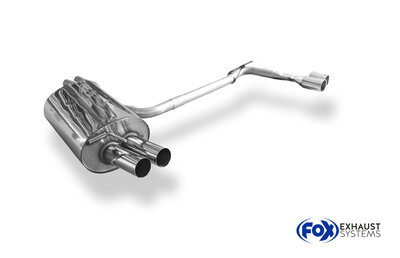 Fox Sportuitlaat BMW E46 330d/330xd Achterdemper, dubbele uitlaat (rechts/links) - 2x70 Type 10 (rechts/links)