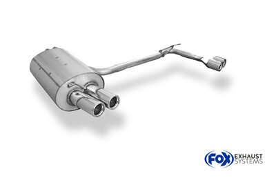 Fox Sportuitlaat BMW E46 330d/330xd Achterdemper, dubbele uitlaat (rechts/links) - 2x76 Type 13 rechts/links