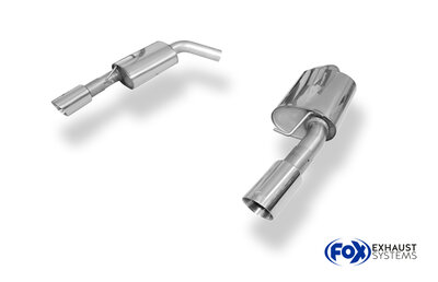 Fox Sportuitlaat BMW E90/91/92/93 335i/335d Achterdemper Rechts/Links - 1x90 Type 25 Rechts/Links