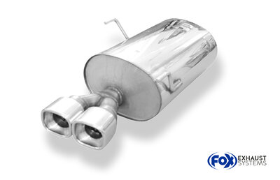 Fox Sportuitlaat Peugeot 406 Break achterdemper - 2x88x79 Type 71