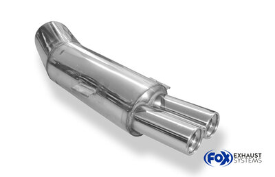 Fox Sportuitlaat BMW E34 525i/530i/535i Achterdemper - 2x80 Type 13