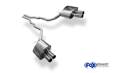 Fox Sportuitlaat BMW F10 525d 530d Achterdemper Rechts/Links - 2x80 Type 10 Rechts/Links