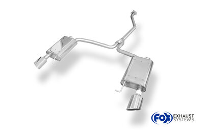 Fox Sportuitlaat Mazda 6 Type GH Benzine Achterdemper rechts/links - 115x85 Type 38 rechts/links