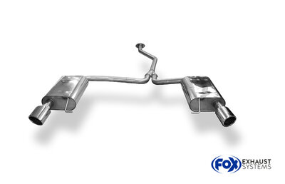 Fox Sportuitlaat Mazda 6 Type GH Benzine Achterdemper rechts/links - 106x71 Type 38 rechts/links
