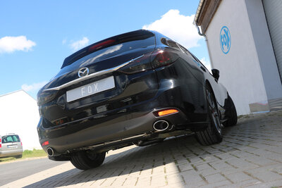 Fox Sportuitlaat Mazda 6 - GJ Sedan/Stationwagen Voorwielaandrijving &amp; Vierwielaandrijving Achterdemper dwarsuitlaat rechts/links - 115x85 Type 38 rechts/links