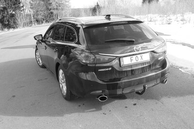 Fox Sportuitlaat Mazda 6 - GJ Estate Achterdemper Dwarsuitlaat Rechts/Links - 115x85 Type 38 Rechts/Links