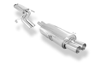 Fox Sportuitlaat BMW E32 740i achterdemper en voordemper &Oslash;2x63,5mm incl. montagemateriaal - 2x76 Type 10
