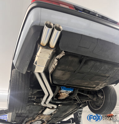 Fox Sportuitlaat BMW E32 740i achterdemper en voordemper &Oslash;2x63,5mm incl. montagemateriaal - 2x76 Type 25