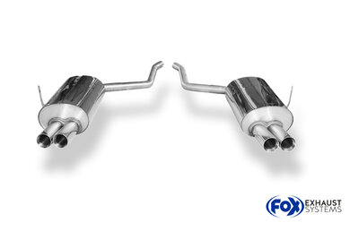 Fox Sportuitlaat BMW E38 730i/ 735i/ 740i - Zonder bumperuitsparing, achterdemper rechts/links - 2x76 Type 25 rechts/links