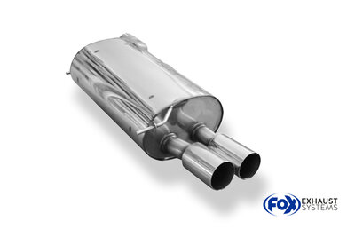 Fox Sportuitlaat BMW E65 735i/745i Achterdemper - 2x90 Type 10