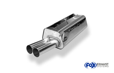 Fox Sportuitlaat Audi 80 Type B4 Sedan &amp; Avant Achterdemper &Oslash;63,5mm - 2x70 Type 10