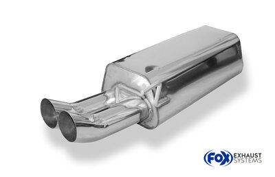 Fox Sportuitlaat Audi 80 Type B4 Sedan &amp; Avant Achterdemper &Oslash;63,5mm - 2x76 Type 18