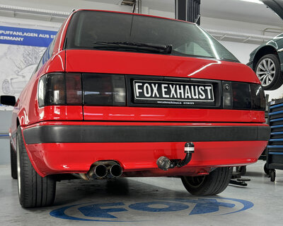 Fox Sportuitlaat Audi 80 Type B4 quattro achterdemper - 2x70 Type 10